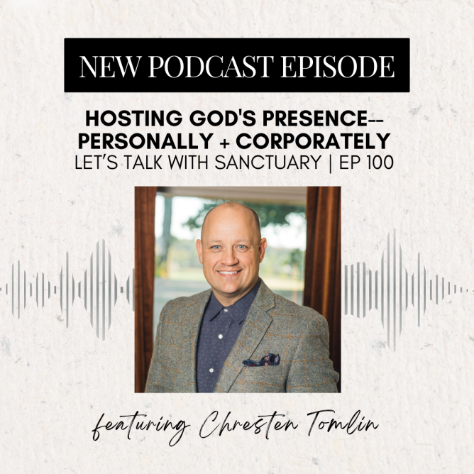 Podcast host Bridgette Tomlin welcomes husband Chresten Tomlin to discuss hosting God's presence.